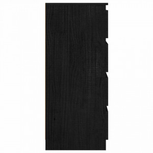 Dulap lateral, negru, 60x36x84 cm, lemn masiv de pin - V808107V - Img 4