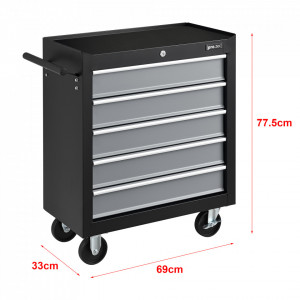 Dulap mobil scule cu 5 sertare, negru - P77991589 - Img 3