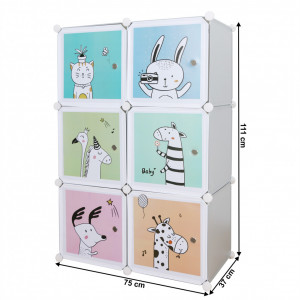 Dulap modular pentru copii, gri - TP288642 - Img 2