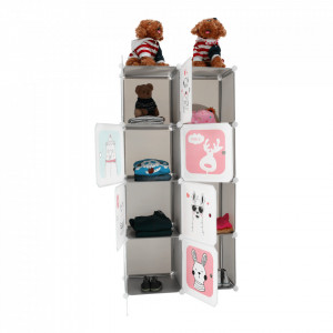 Dulap modular pentru copii, gri - TP288643 - Img 16