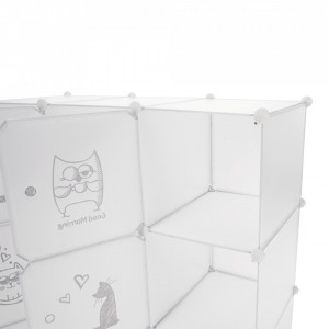 Dulap modular pentru copii, model alb și maro pentru copii - TP288140 - Img 17