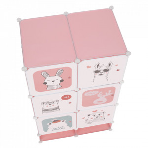 Dulap modular pentru copii, roz - TP288675 - Img 13