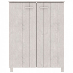 Dulap pantofi, alb, 85x40x108 cm, lemn masiv de pin - V340517V - Img 3