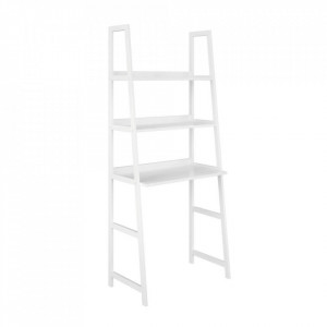 Etajeră multifuncţională cu 3 rafturi, albă - TP272247
