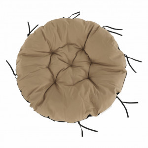 Fotoliu rotativ, scaun pivotant cu pernă, maro, 78x75x80 cm - TP258664 - Img 3