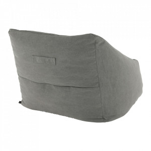 Fotoliu tip sac, material textil gri, 80x80x80 cm - TP258199 - Img 7