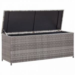 Lada de depozitare de gradina, gri, 120x50x60 cm, poliratan - V46460V - Img 3