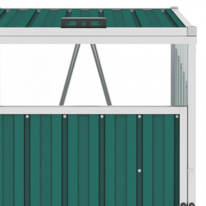 Magazie pubele dublă, verde, 143 x 81 x 121 cm, oțel - V46277V - Img 4