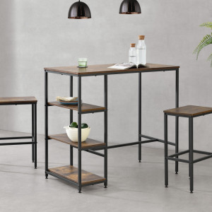 Masa bar cu 3 rafturi, 100 x 109 x 60 cm - P77016035