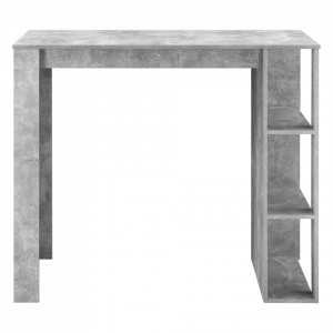Masa bar Danderyd BO, 120 x 60 x 105,5 cm, PAL melaminat, efect beton, cu trei rafturi - P73294020 - Img 2