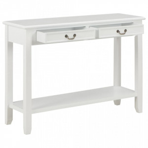 Masa consola, alb, 110 x 35 x 80 cm, lemn - V249900V - Img 2