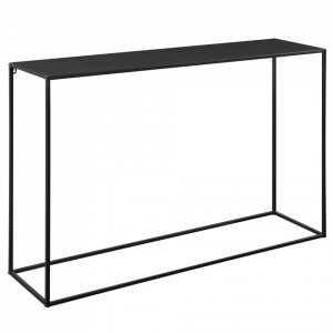 Masa consola cu sistem rafturi, metal, negru - P65461669 - Img 4