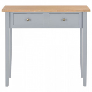 Masa consola de toaleta, gri, 79 x 30 x 74 cm, lemn - V280054V - Img 3