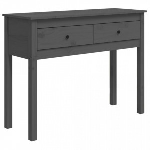 Masă consolă, gri, 100x35x75 cm, lemn masiv de pin - V814616V