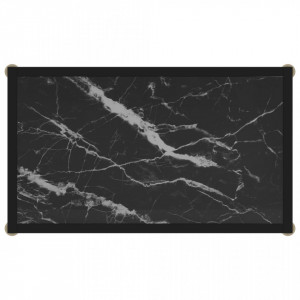 Masa consola, negru, 60 x 35 x 75 cm, sticla securizata - V322830V - Img 4