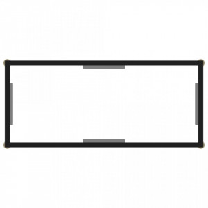 Masa consola, transparent, 80 x 35 x 75 cm, sticla securizata - V322831V - Img 4