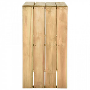 Masă de bar, 100x60x110 cm, lemn de pin tratat - V318416V - Img 3