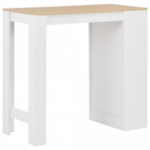 Masa de bar cu raft, alb, 110 x 50 x 103 cm - V280215V - Img 4