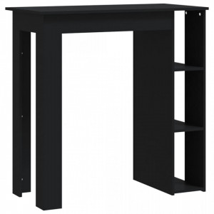Masă de bar cu raft, negru, 102x50x103,5 cm, PAL - V809459V - Img 1
