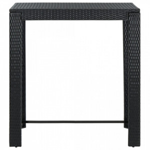 Masă de bar de grădină, negru, 100 x 60,5 x 110,5 cm, poliratan - V45874V