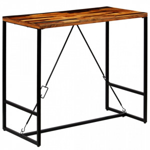 Masa de bar din lemn masiv reciclat, 120 x 60 x 106 cm - V246289V - Img 1