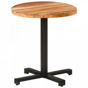 Masă de bistro, Ø70x75 cm, lemn masiv de acacia, rotundă - V320279V - Img 2
