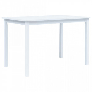 Masa de bucatarie, alb, 114 x 71 x 75 cm, lemn masiv de hevea - V247362V