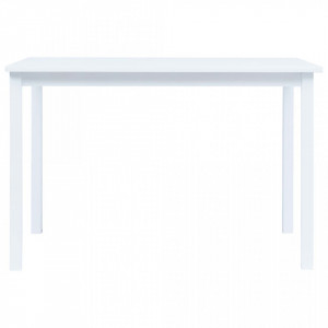 Masa de bucatarie, alb, 114 x 71 x 75 cm, lemn masiv de hevea - V247362V - Img 2
