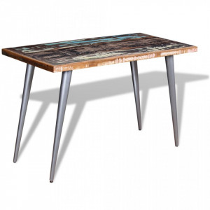 Masa de bucatarie din lemn masiv reciclat, 120 x 60 x 76 cm - V244242V - Img 3