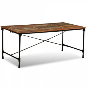 Masa de bucatarie din lemn masiv reciclat, 180 cm - V243995V - Img 2