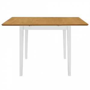 Masa de bucatarie extensibila, alb, (80-120)x80x74 cm, MDF - V247625V - Img 4