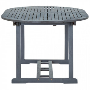 Masa de gradina, gri, 200 x 100 x 74 cm, lemn masiv de acacia - V47277V - Img 4