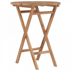 Masa de gradina pliabila, 60 cm, lemn masiv de tec - V48993V