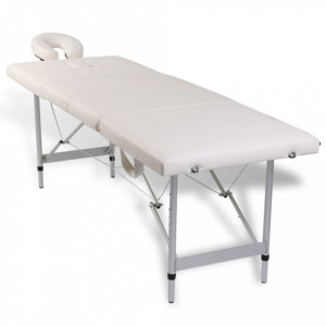Masa de masaj pliabila 4 parti cadru din aluminiu Crem - V110100V - Img 2