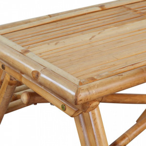 Masă de picnic, 120x120x78 cm, bambus - V42505V