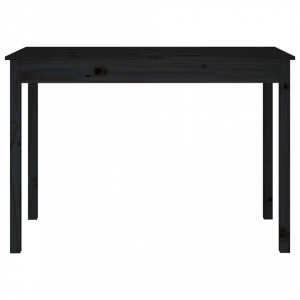 Masă de sufragerie, negru, 110x55x75 cm, lemn masiv de pin - V814253V - Img 3