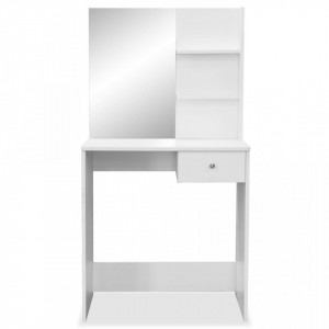 Masa de toaleta, PAL, 75x40x141 cm, alb - V244861V - Img 3