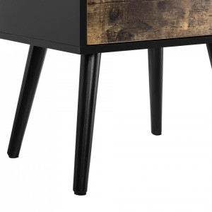 Masuta Amalia cu sertare, 60 x 40 x 29,5 cm, PAL/lemn, 10Kg, dreptunghiulara, efect lemn/negru - P65373536 - Img 3