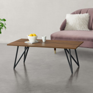 Masuta cafea, 120 x 60 x 45 cm, efect lemn nuanta inchisa - P77062381