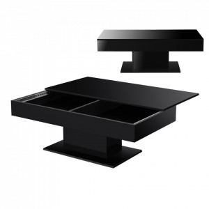 Masuta cafea cu blat mobil negru extra lucios - P71374742 - Img 2