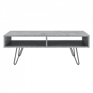 Masuta cafea moderna sufragerie, 100x60x35cm, efect beton - P55319527 - Img 2