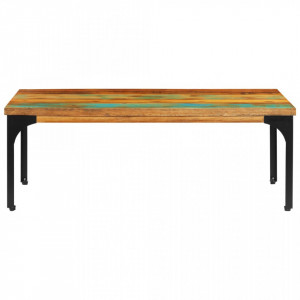 Masuta de cafea, 100 x 60 x 35 cm, lemn masiv reciclat - V247322V - Img 3