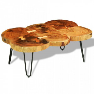 Masuta de cafea, 35 cm, 6 butuci, lemn masiv de sheesham - V242443V - Img 3