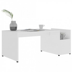 Masuta de cafea, alb, 90 x 45 x 35 cm, PAL - V802921V - Img 3