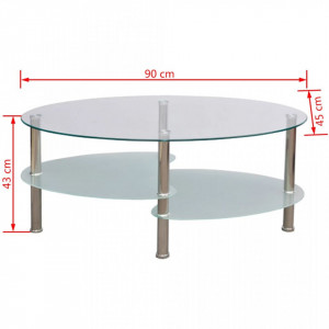 Masuta de cafea cu design exclusivist, alb - V240508V - Img 4
