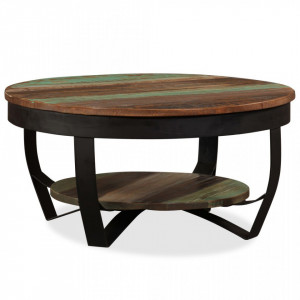 Masuta de cafea, lemn masiv reciclat, 65 x 32 cm - V244674V - Img 4