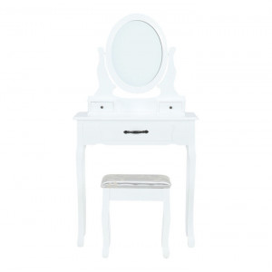 Măsuţă de toaletă cu scaun, alb, 72 cm - TP228273 - Img 16