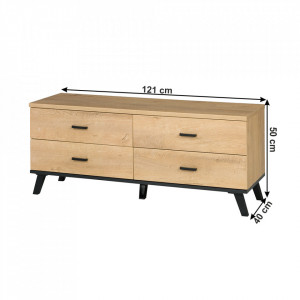 Măsuţă, masă, comodă TV, stejar - TP263077 - Img 2