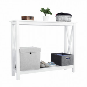 Măsuţă tip consolă, albă, 100x80x30 cm - TP251565 - Img 15