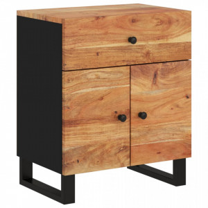 Noptieră, 50x33x60 cm, lemn masiv acacia și lemn prelucrat - V350669V - Img 1
